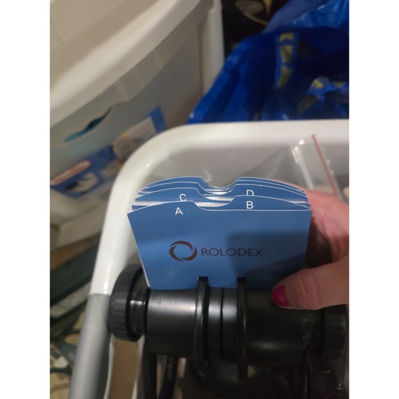 Rolodex Office Rotary Card File Holds 500 Cards Aluminum w/ Cards Index Tabs - Picture 8 of 9